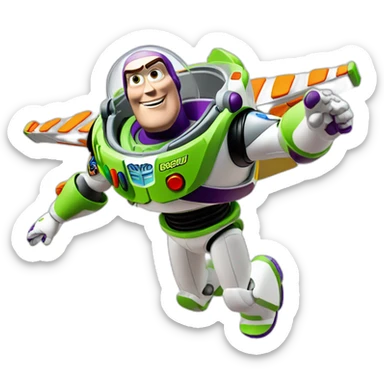 buzz lightyear flying sticker