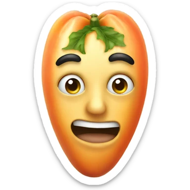 Realistic Papaya  sticker