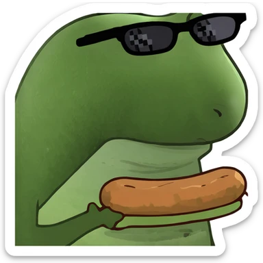 Perro salchicha con gafas sticker