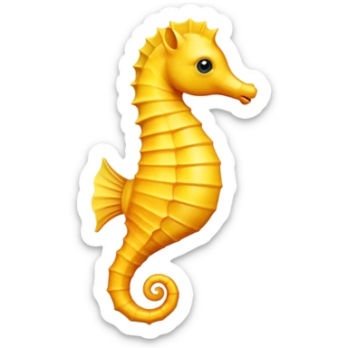 A yellow seahorse sticker