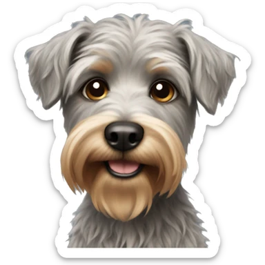 Small wire haired dog sticker