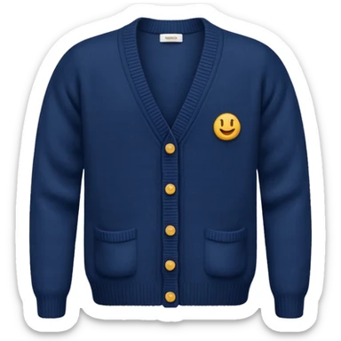navy cardigan sticker