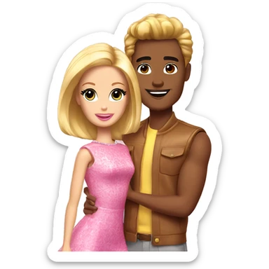 Ken and Barbie  sticker