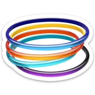   Colourfull Slim Glass Bangles set sticker