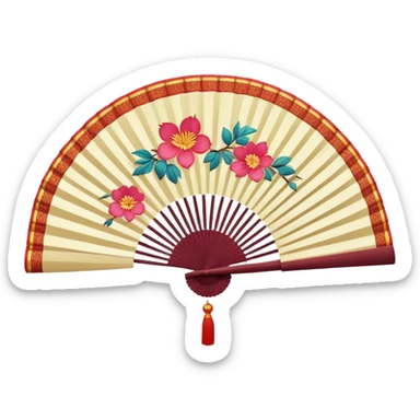 Traditional Chinese fan  sticker