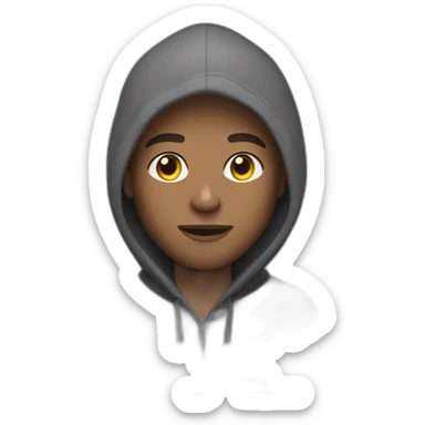 Gym guy wearing hoodie  sticker