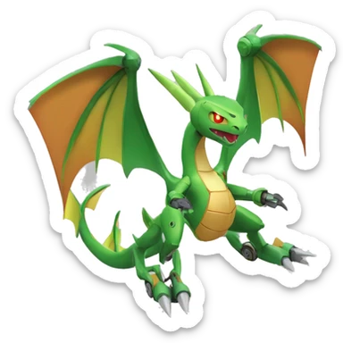 Mechanical Flygon-dragon-Charizard-raptor-Medabot-Mecha full body sticker