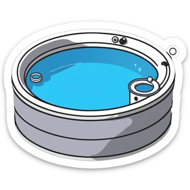 outdoor jacuzzi hot tub with bubbles sticker