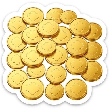 coins gold sticker