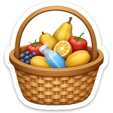 generate an image for groccery products basket sticker