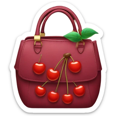 Purse with cherry on it sticker