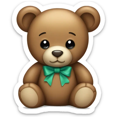 Teddy bear with bow sticker