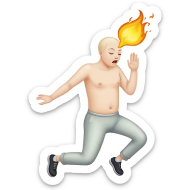 Farting and dying sticker