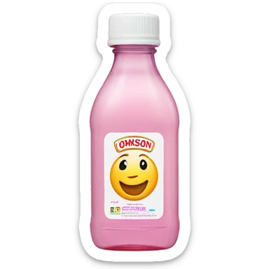 johnson johson baby oil bottle, pink label sticker