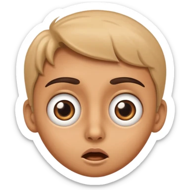 😮 this emoji with wide and big surprised eyes sticker