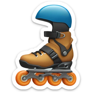 Rollerblade envueltas de truenos y llamas  sticker