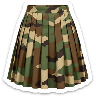 camouflage skirt sticker