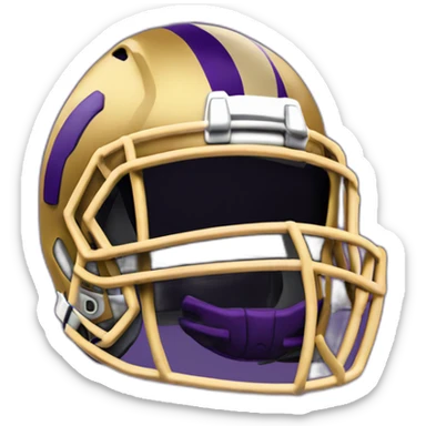 american-football-bland-dark-purple-and-gold-helmet sticker