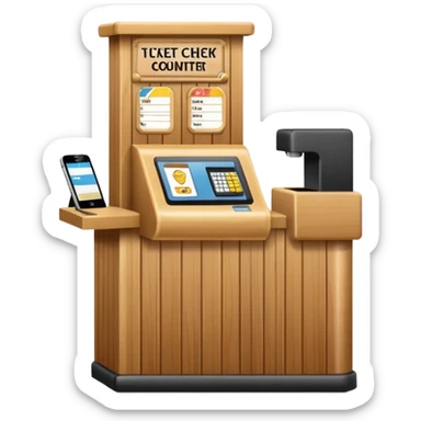 Ticket Check counter  sticker