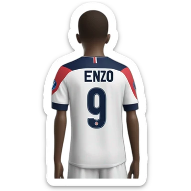 psg-jersey-print-name-enzo-number-9-kid-back sticker