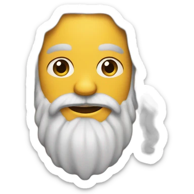 Hippie with a beard sticker