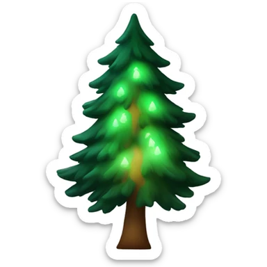 pine tree glowing sticker