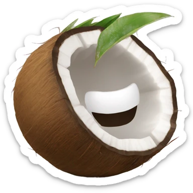 a coconut little kiss sticker