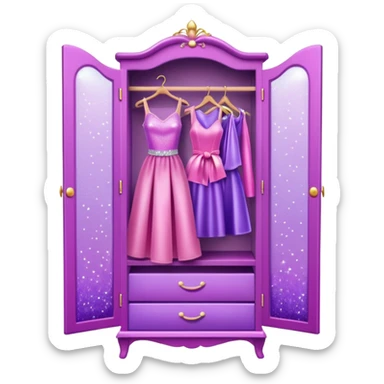 barbie wardrobe with glitter sticker