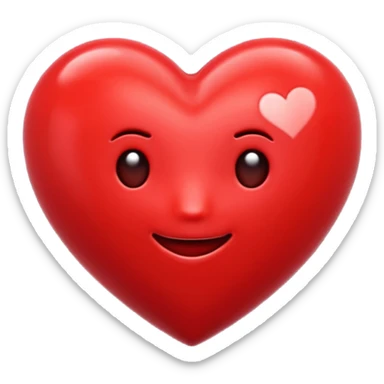 iPhone emoji: dark red heart sticker