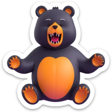 scary animatronic bear inspired by Five Nights at Freddy's sticker