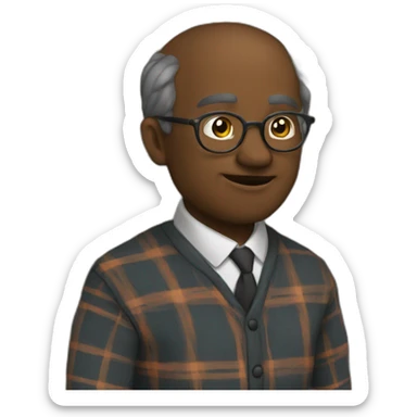 historian, with books, plaid shit sticker