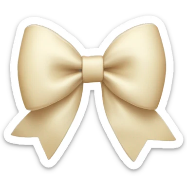 Cream bow sticker