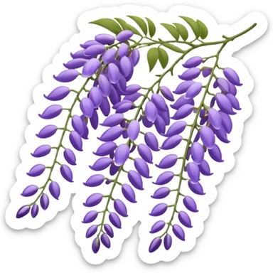 wisteria flower sticker