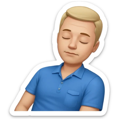 A handsome 45 year old man sleeping blissfully on an international flight. sticker