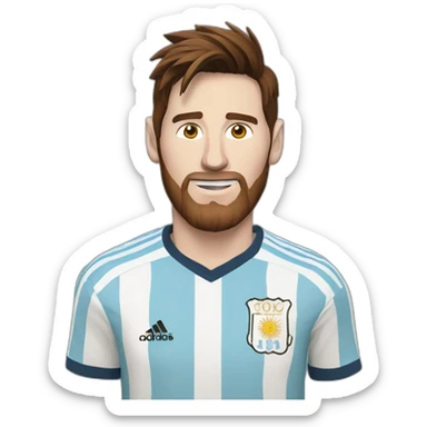 messi argentina shirt sticker