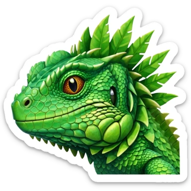 
iguana, front face sticker