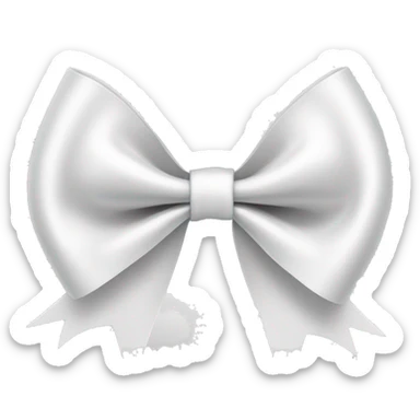 White coquette bow sticker