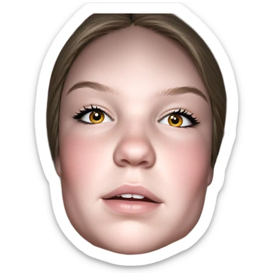 realistic portrait of girl sticker