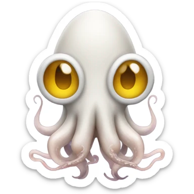 Squid drinking alcohol sticker