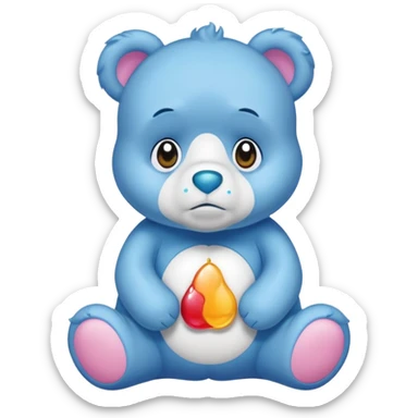 Care bear sad  sticker