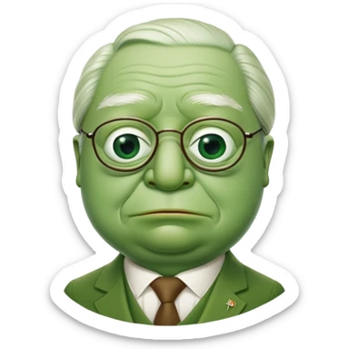 jean marie le pen as green pepe sticker