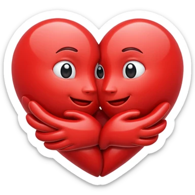 heart hug sticker