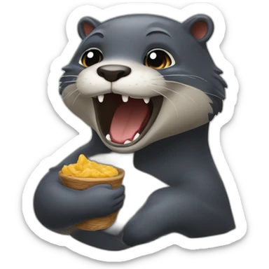 Dabi avec une loutre sticker