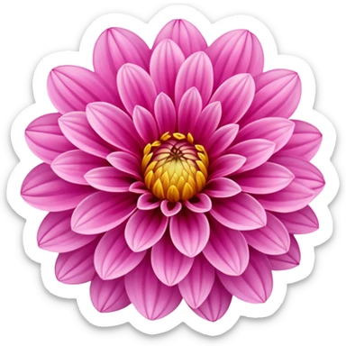 pink dahlia sticker