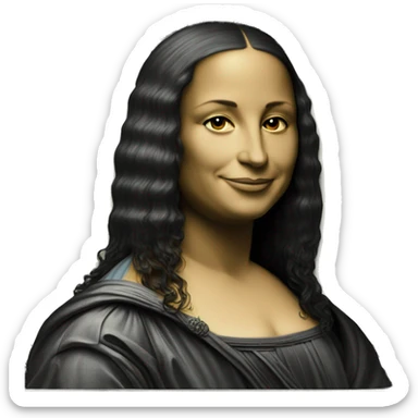 us dollar bill with mona lisa  sticker