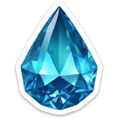 Blue brilliant diamond sticker