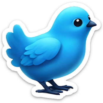 a blue chick and sky written on top of it as a name sticker