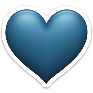 Dark grey ish blue heart but more blue then grey (not too dark but still dark) sticker