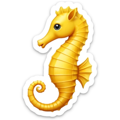 yellow seahorse sticker