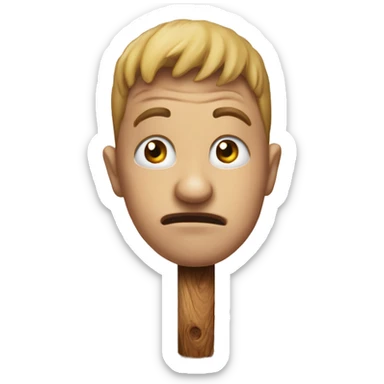 Knocking on a wood table sticker